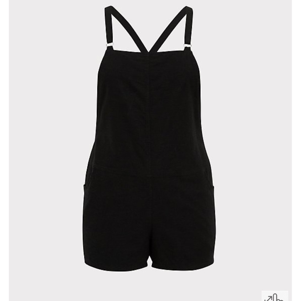 3.5 INCH STRETCH LINEN BLEND SHORTALL